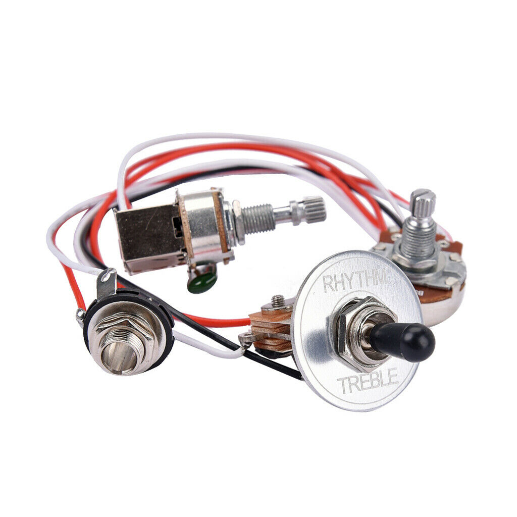 Guitar Pre-wired Harness 3 Way Toggle Switch Alpha B500K