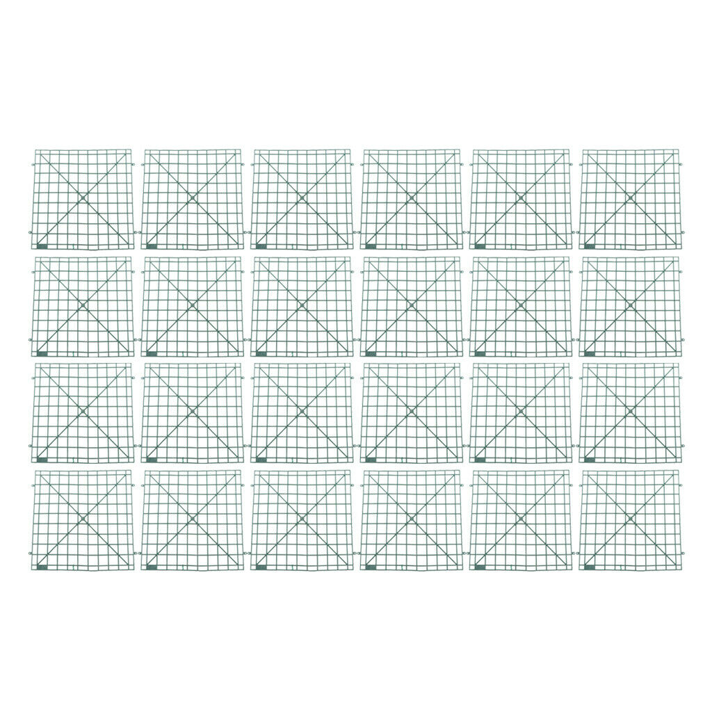 24x Artificial Flower Wall Plastic Panel for DIY Wedding Background Floral Craft
