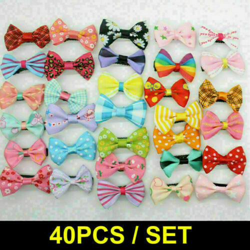 40Pcs Girls Kids Baby Toddler Mini Flowers Bow Hair Clips Hairpin Alligator Clip