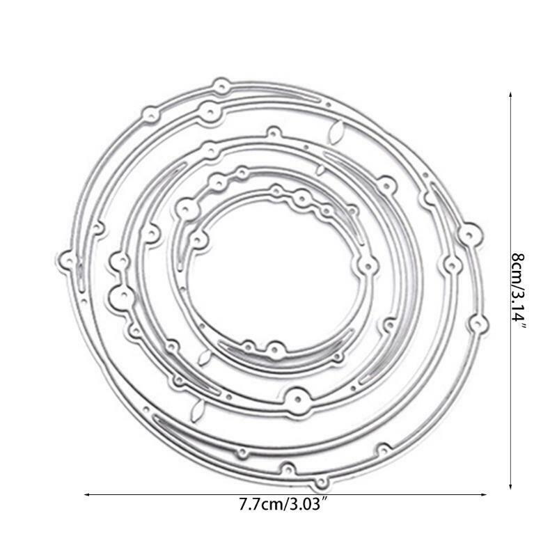 Round Frame Cutting Dies Irregular Shape Metal Circle Dots Cutting Die Stencil