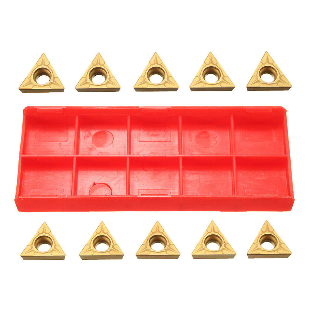 Set of 10 TCMT 16T304 Lathe Inserts for Steel Processing Milling Bar Accs
