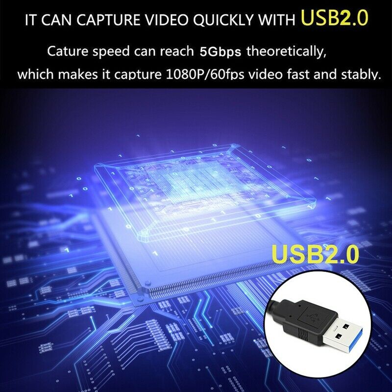 Portable USB 2.0 MI Game Capture Card 1080P Wideo Reliable Streaming Adapter fX7