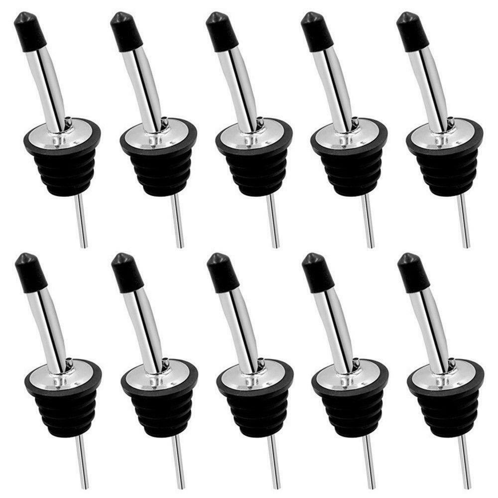 10pcs NEW Stainless Steel Wine Bottle Pourer Pourer Oil Cork Bartender