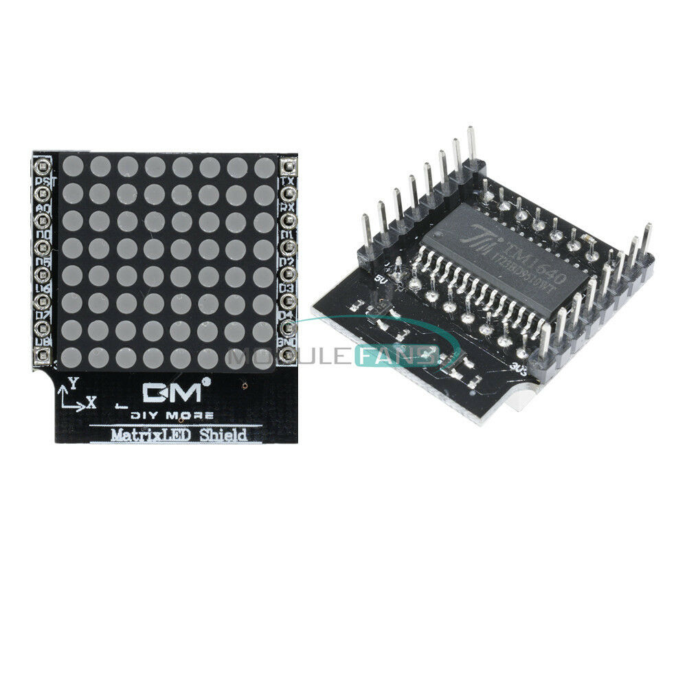8x8 V1.0 Matrix LED Shield 8 Step Adjustable Intensity for WEMOS D1 mini