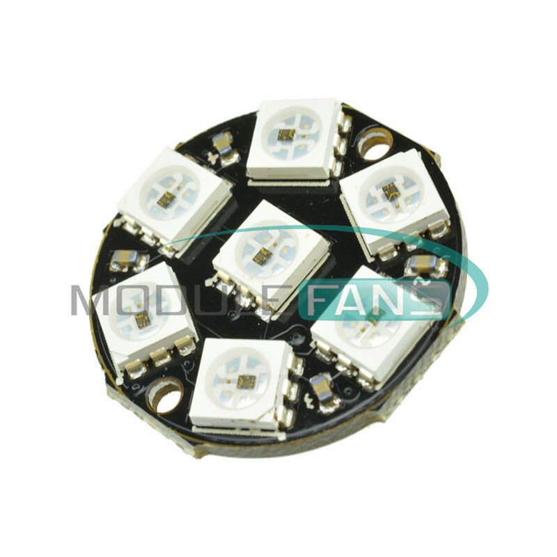 7-Bit WS2812 5050 RGB LED Ring Round Decoration Bulb Arduino MF