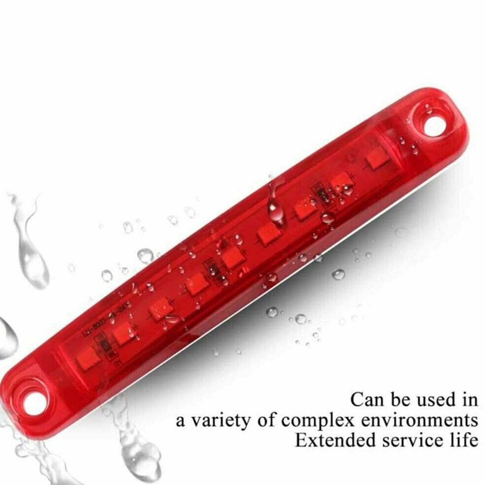 10X 9 LED FOR TRUCK TRAILER CAR BUS RED SIDE REAR FRONT MARKER LIGHT LAMPS 24V