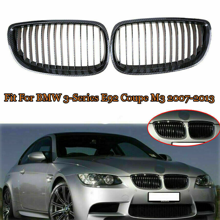 Carbon Fiber Bumper Radiator Kidney Grille For BMW E90 E92 M3 E93 3-Series 07-13