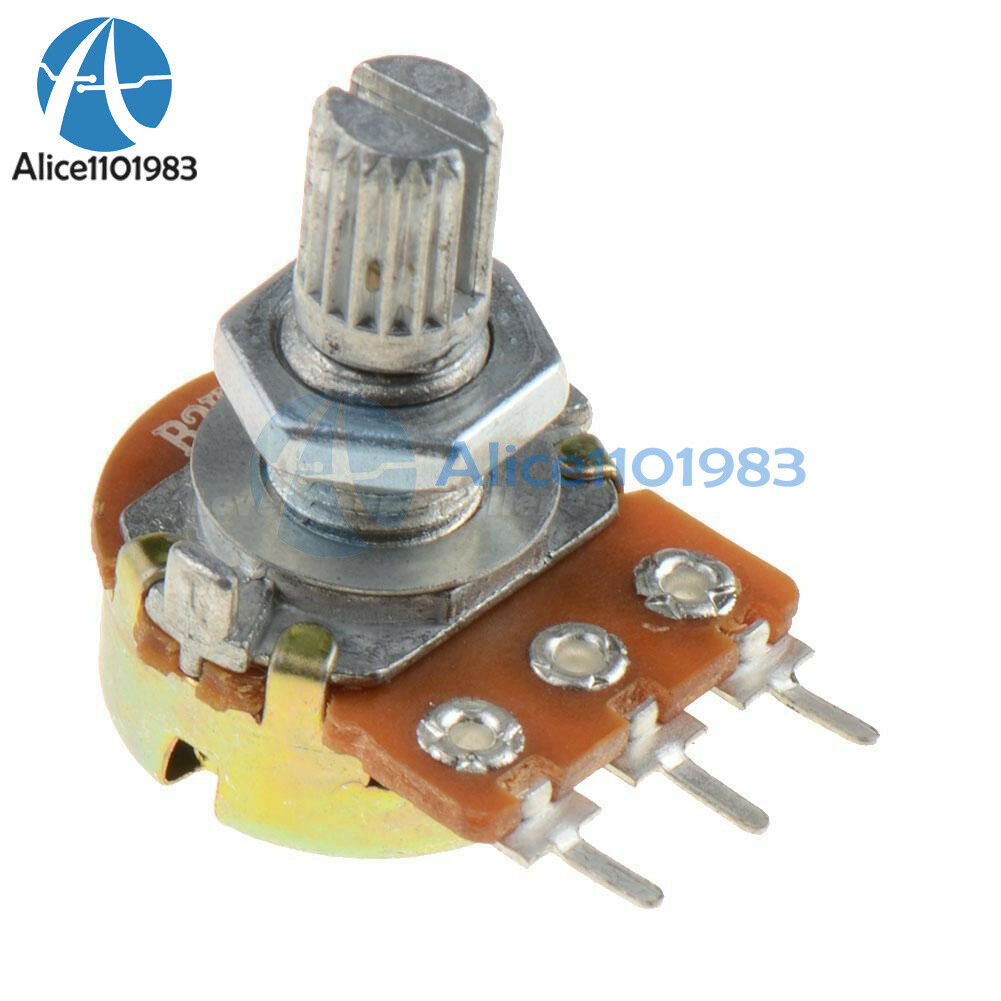 2Pcs WH148 Type B1K Ohm Linear Taper Rotary Potentiometer Panel Pot 3 Pin