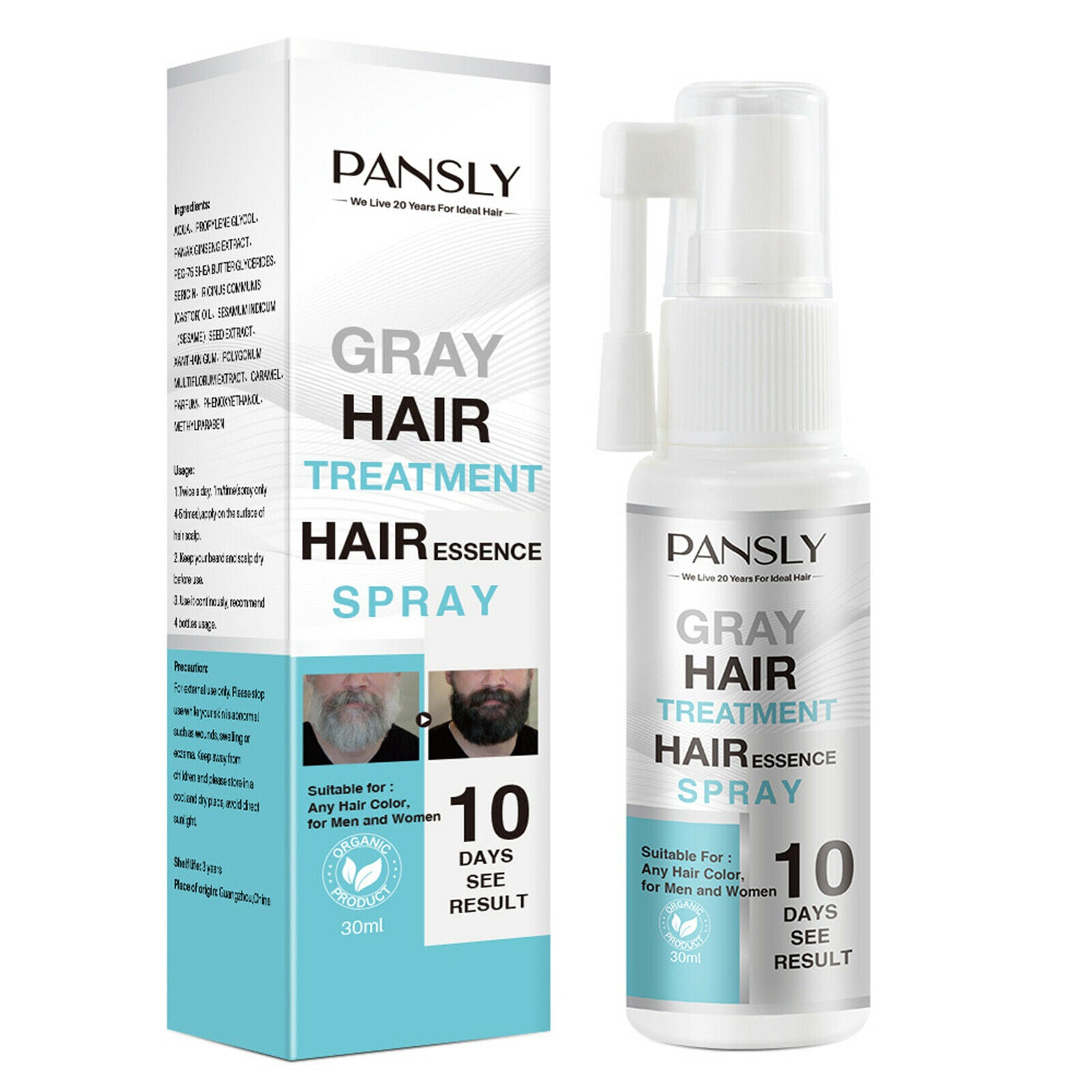 Herbal Cure White Hair Treatment Liquid Spray Change Nourishes Repairs