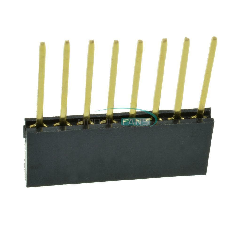 50pcs 2.54mm Pitch Single Row Stackable Shield Female 8-Pin Header for Arduino