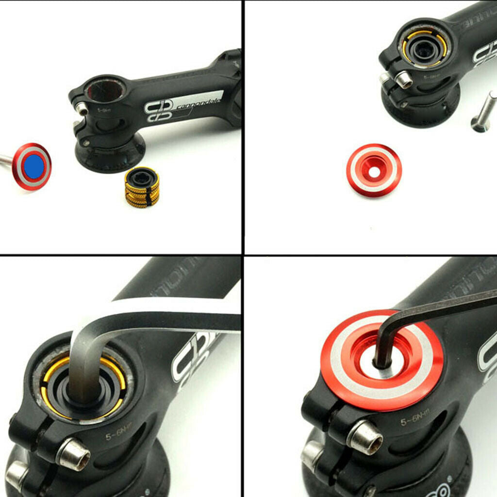 Bike Aluminum Alloy Fork Headset Key 1 1/8 Expander Plug Star Nut  Golden