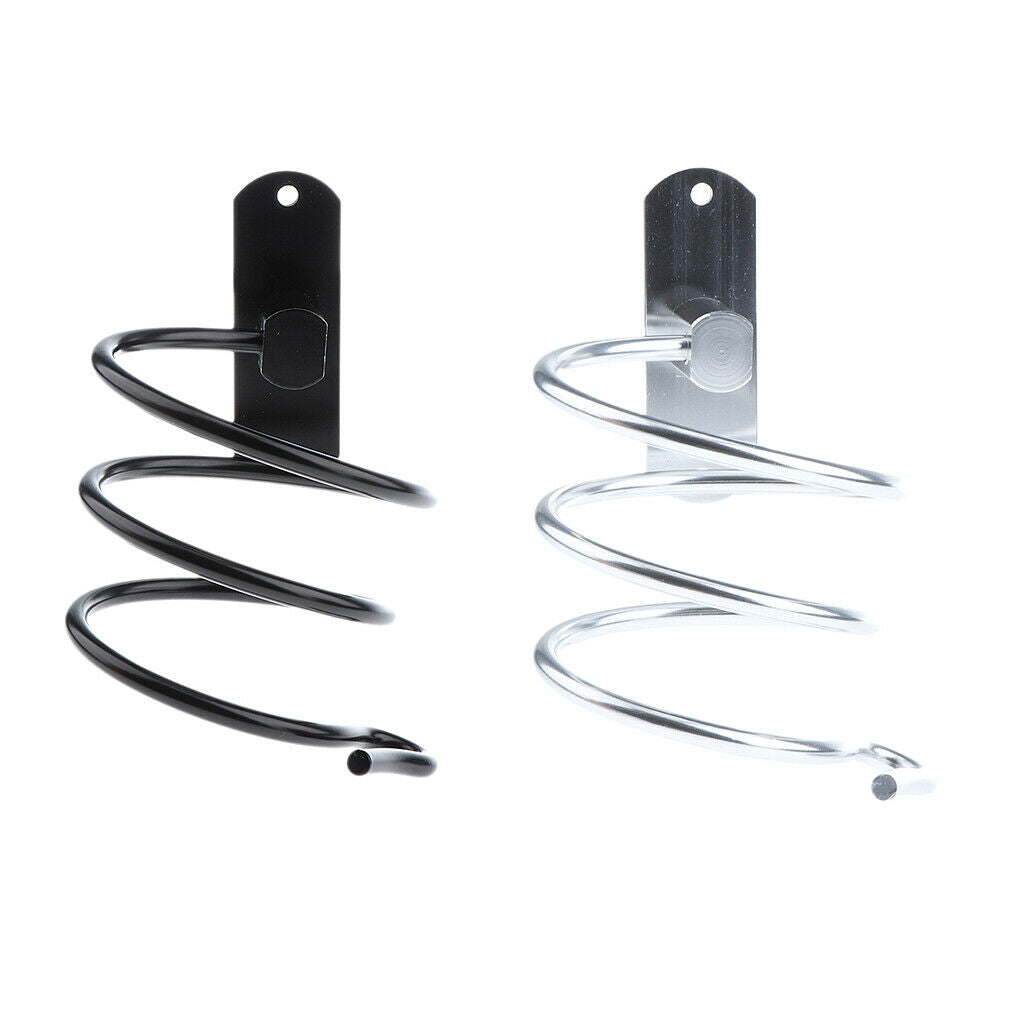 Hair Dryer Holder Aluminum Towel Drain Rack Bathroom Antirust Shelf Black