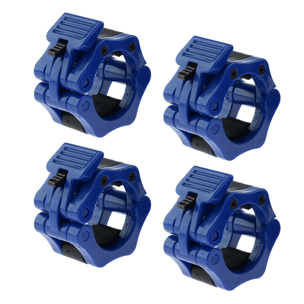 2inch Blue ABS Plastic Olympic Lock Barbell Clamp Collars Clips Heavy Duty