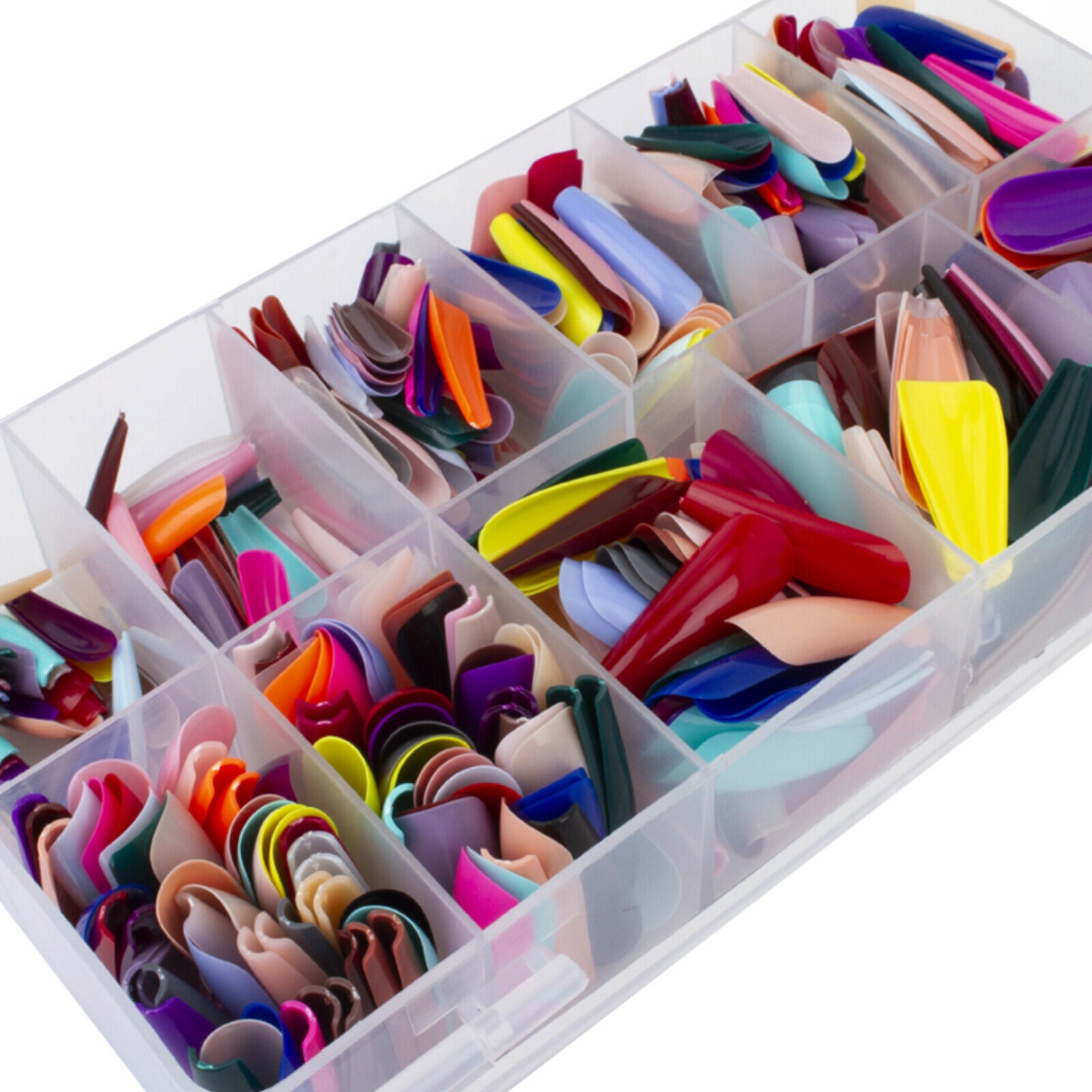 540pcs/Box Mixed Colors Acrylic Long Ballerina Coffin Tips False Nail Full Cover