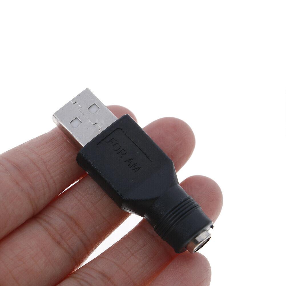 2Pcs USB female to 5.5mm x 2.1mm female DC power converter charger adapter
