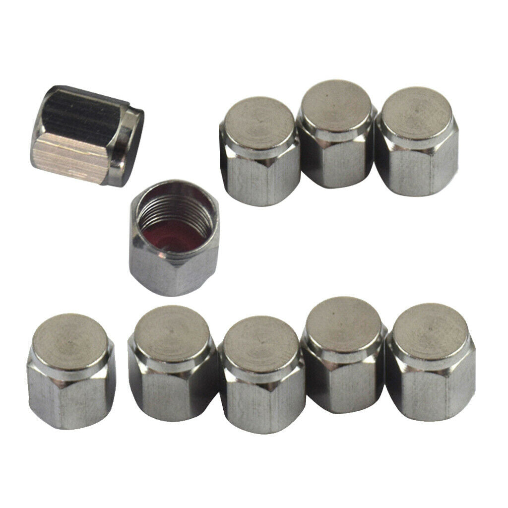 10x Car Schrader Valve  Copper Bicycle Motorcycle Valve Dust Cover Accessory