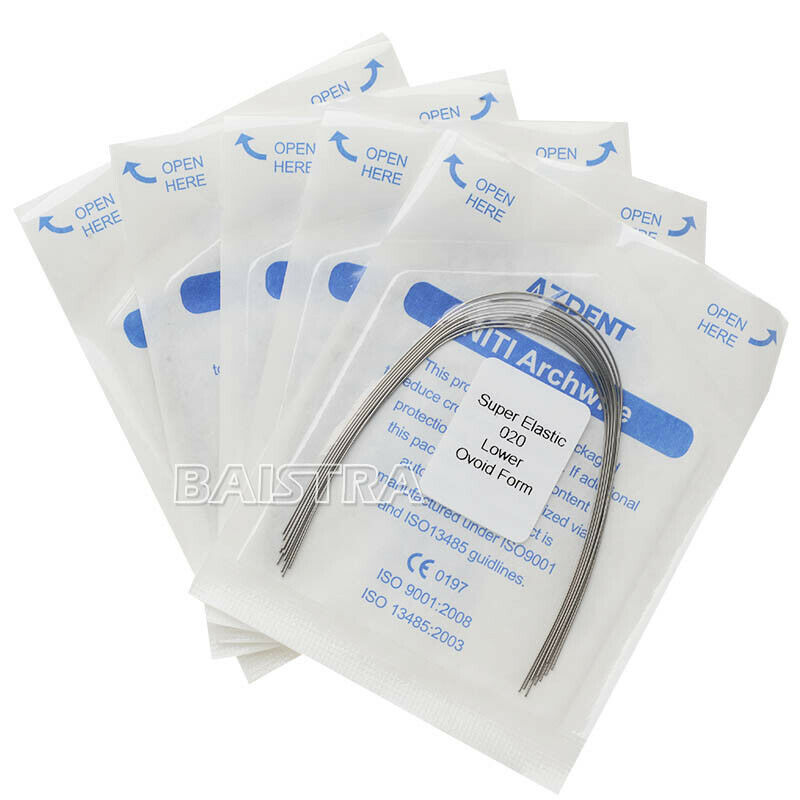 100X Orthodontic Dental Super Elastic Niti ROUND Arch Wires All Sizes AZDENT
