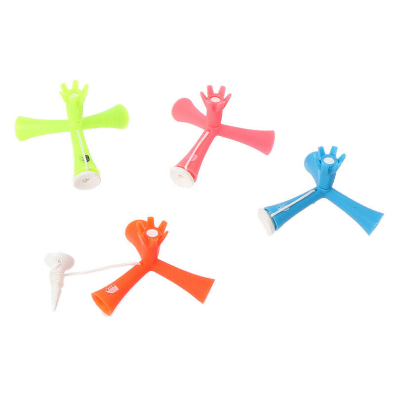 Golf Tee Ball Holder Anti-flying Rotatable Tripod Aids Adjustable Height .l8
