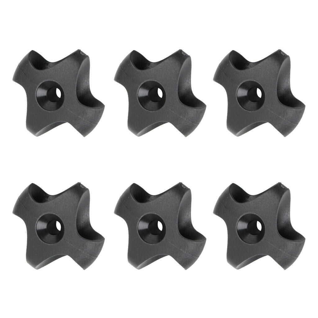 6pcs/set Black Nylon Deck Line Guide Canoe Marine Boat Dinghy Kayak Fitting