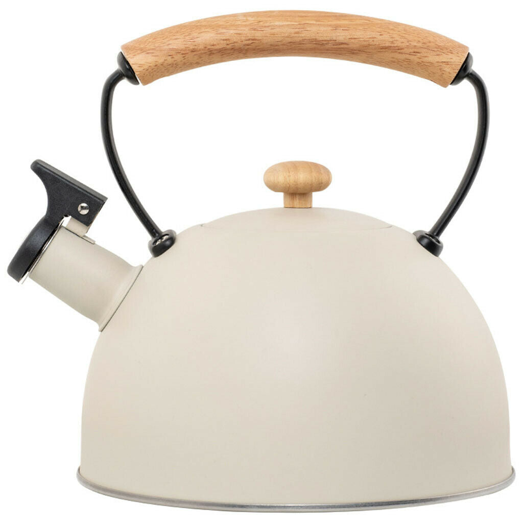 Whistling Tea Kettle Stovetop Tea Pot with Wooden Handle 2.96 Qt/2.8 L