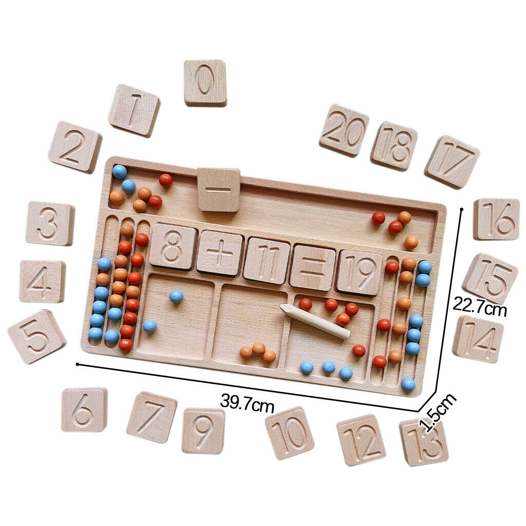 1pc Math Digital Tracking Board Beads Educational Mathematical Thinking Gift