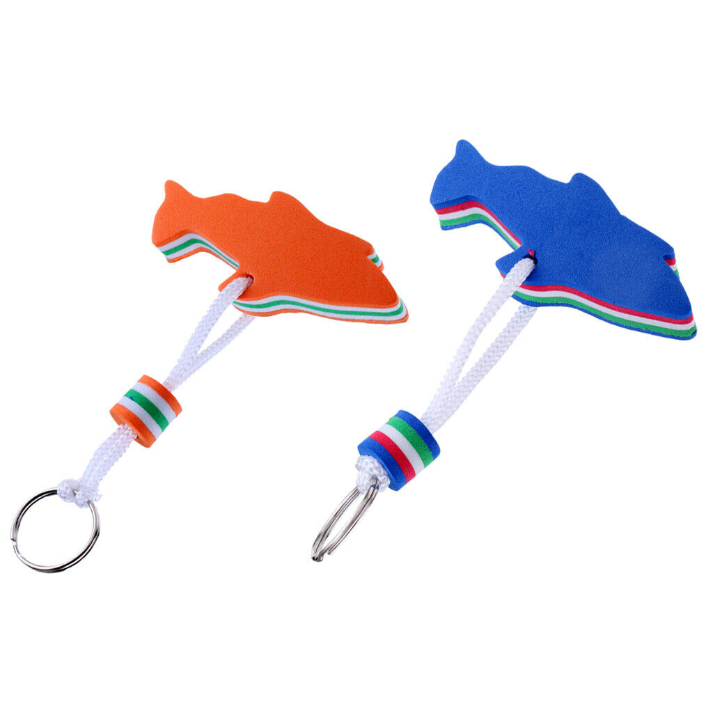 2x Floating Keychain Watersports Floating Keychain, Dolphin Shape