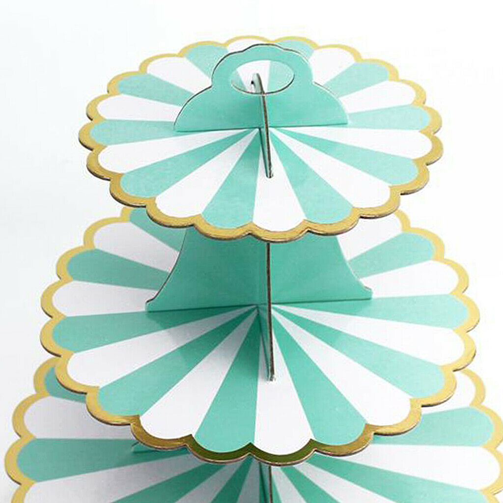 2x 3 Tier Folding Cupcake Stand Cake Dessert Food Display Tower Plate Treats