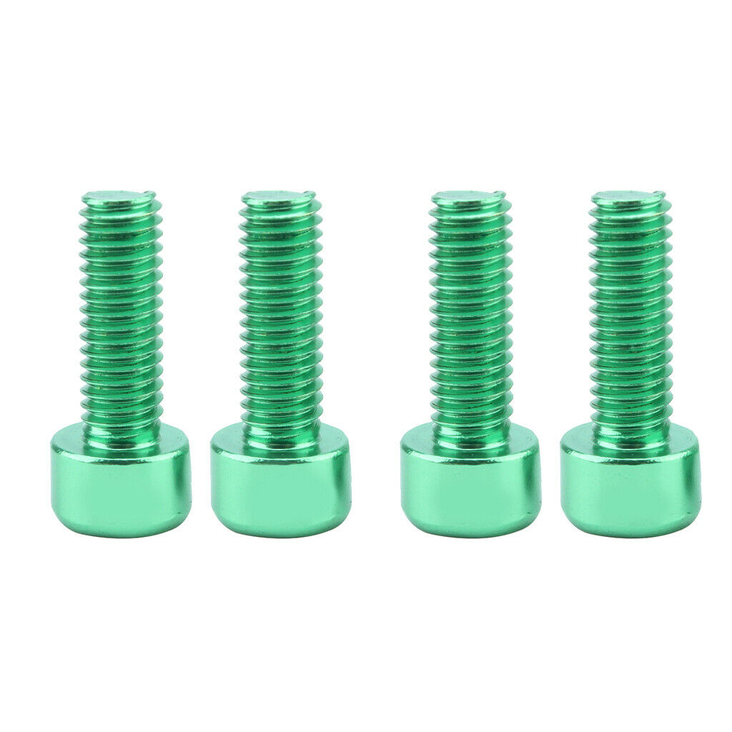 8pcs Green Bike Water Bottle Cage Holder Bolts Screws Hex Socket Screws Accs