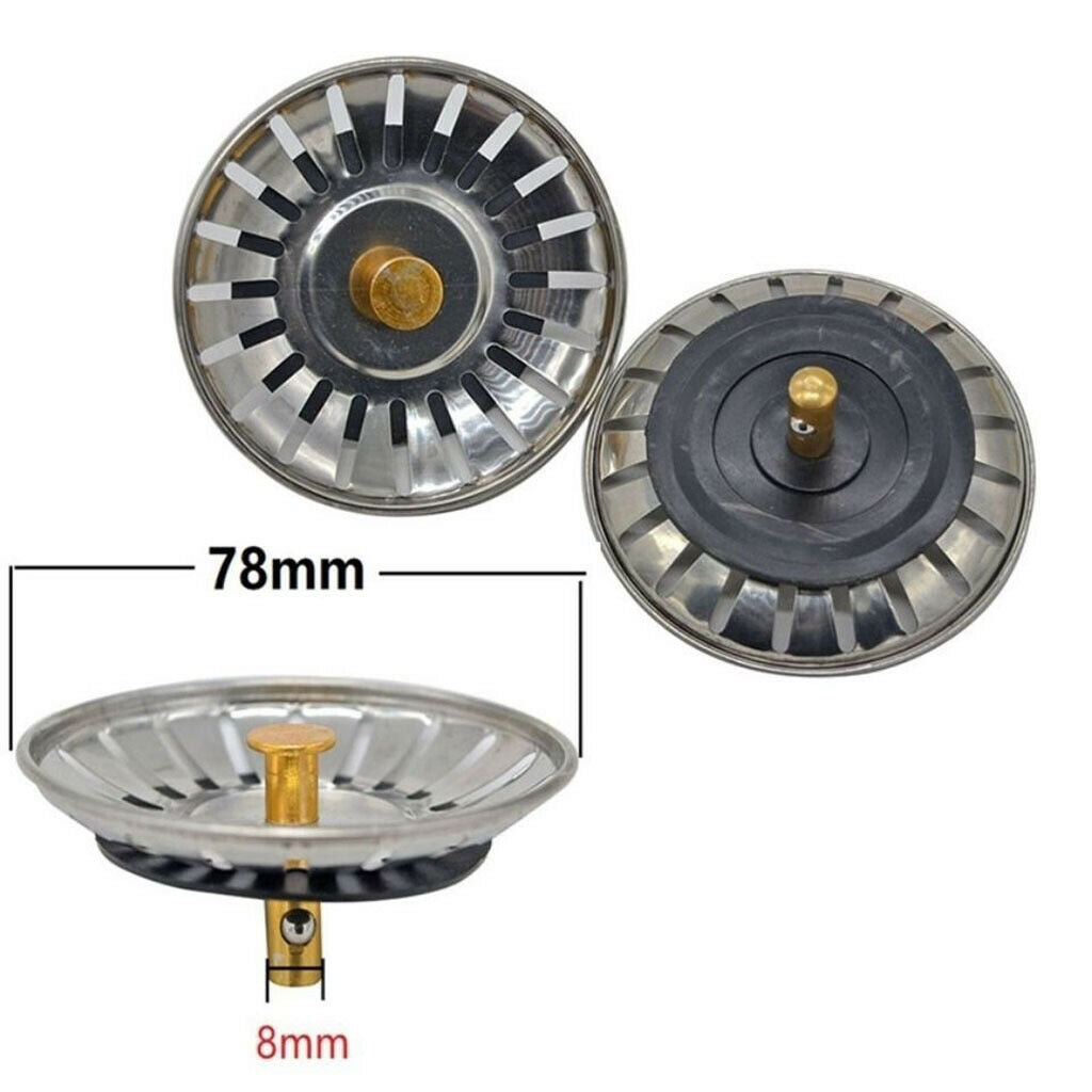 4PCs Kitchen Sink Strainer Anti-Clogging Perforated Basket Drains Sieve