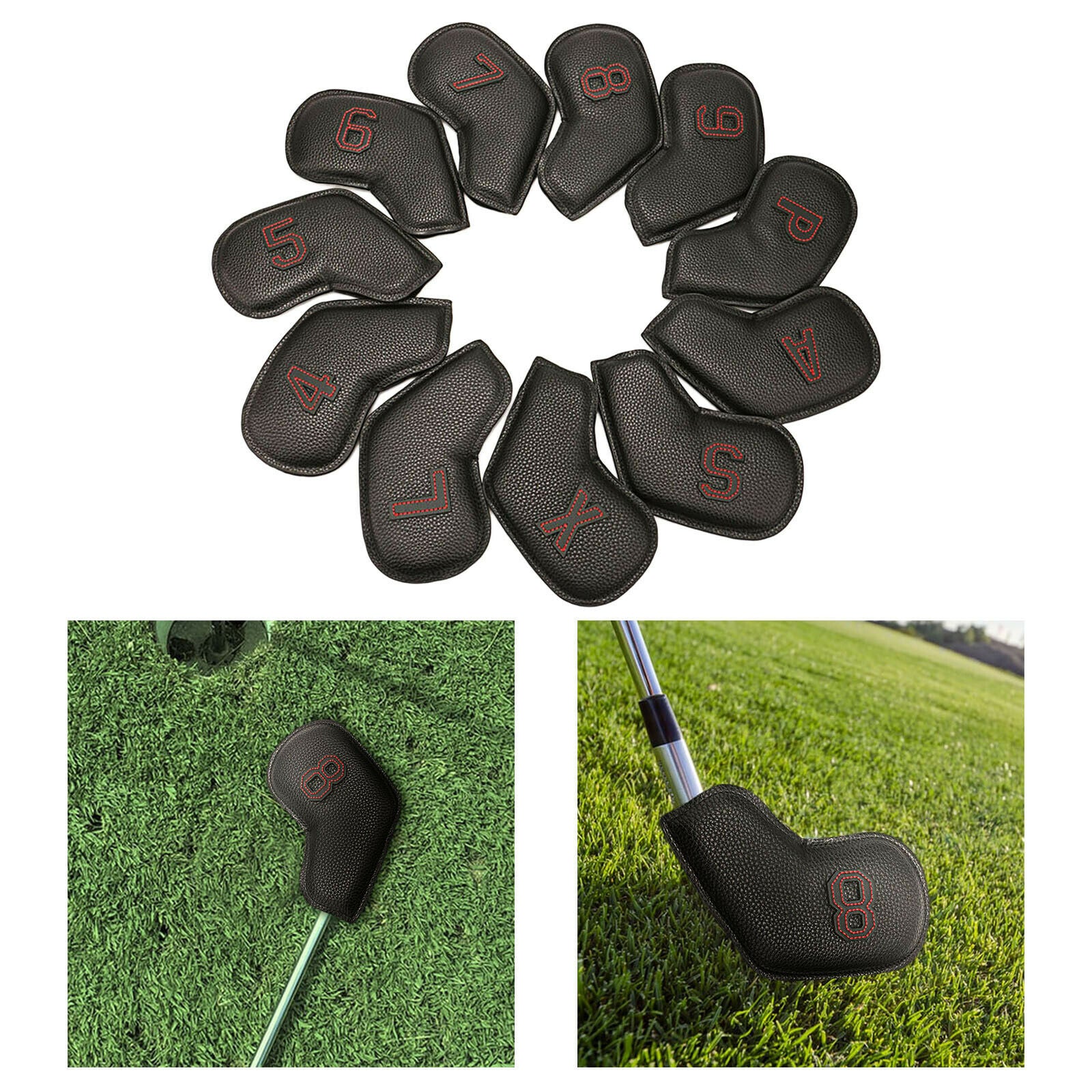 Golf Club Iron Head Cover Guard Headcover Number Embroideried Universal