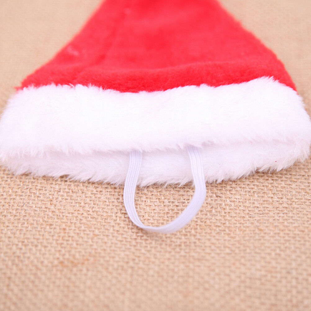 Christmas pet santa hat small puppy cat dog xmas holiday costume ornament.l8