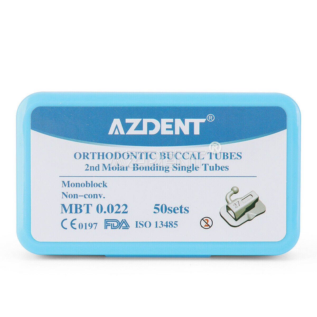 3X Dental Orthodontic 2nd Bondable MBT 0.022 Buccal Tube Non-Convertible