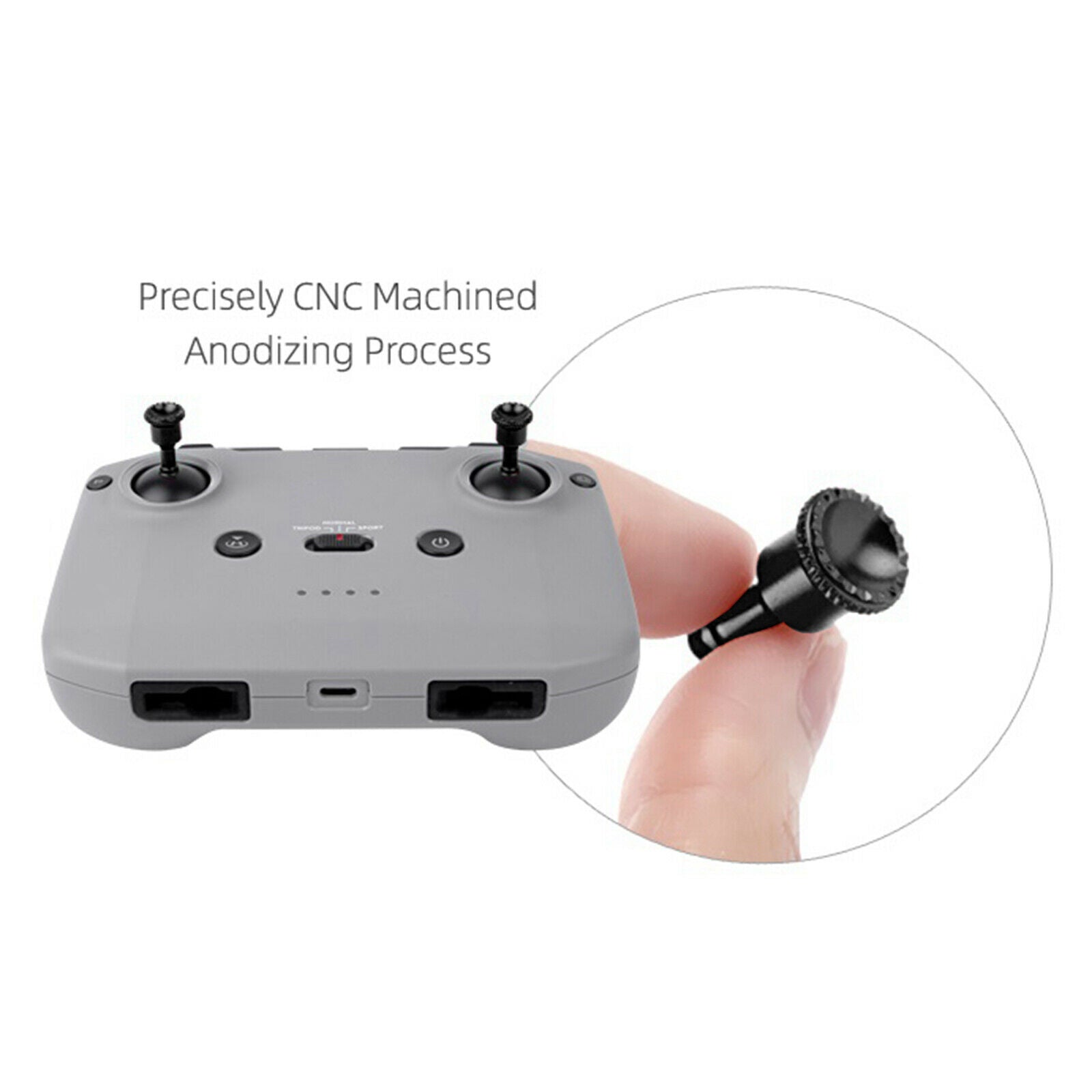 1Pair Remote Controller Stick Joystick for DJI Mavic Air 2 / 2S/Mini 2 black
