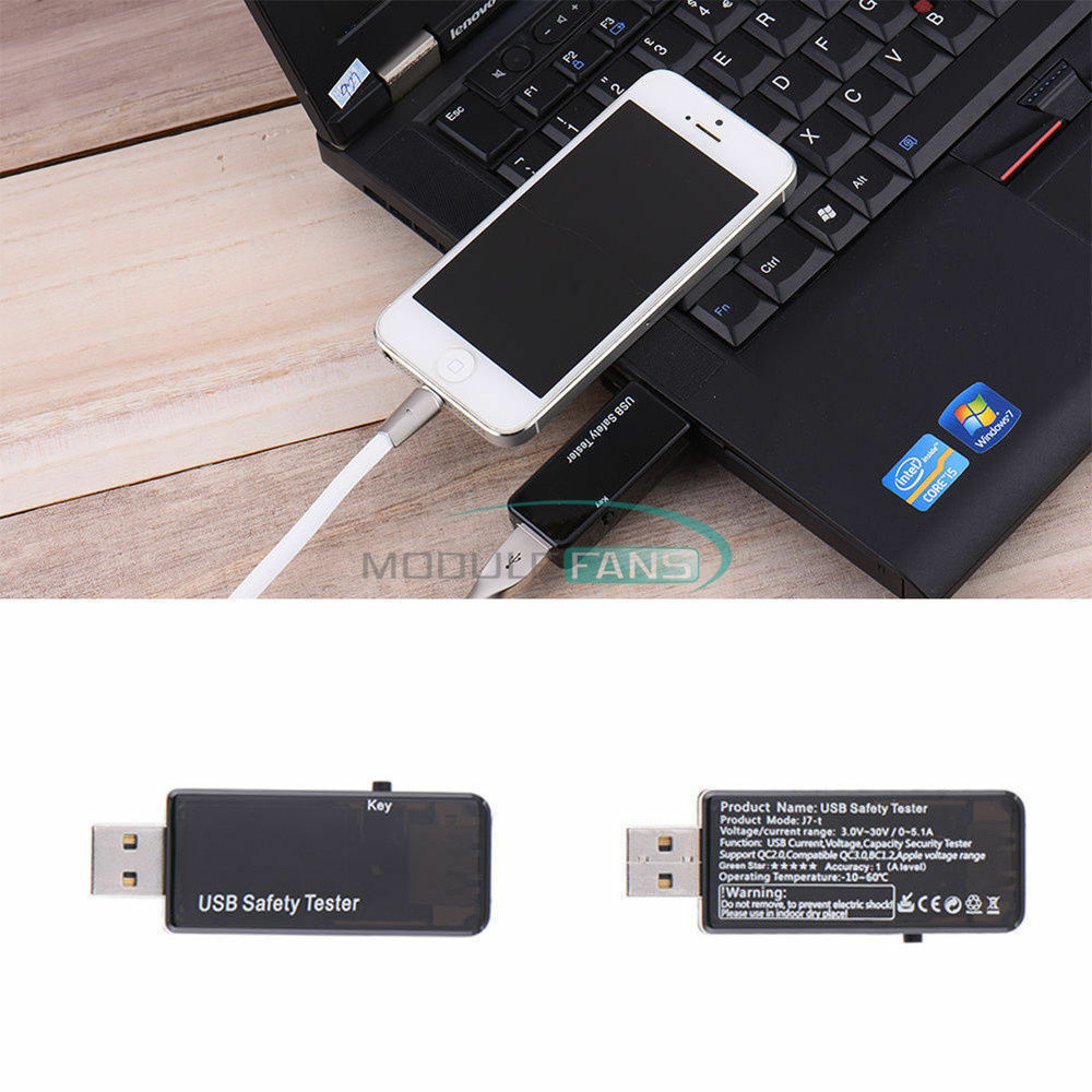 6 in 1 LCD USB Tester  Voltmeter Ammeter Power off Protection Battery Detector