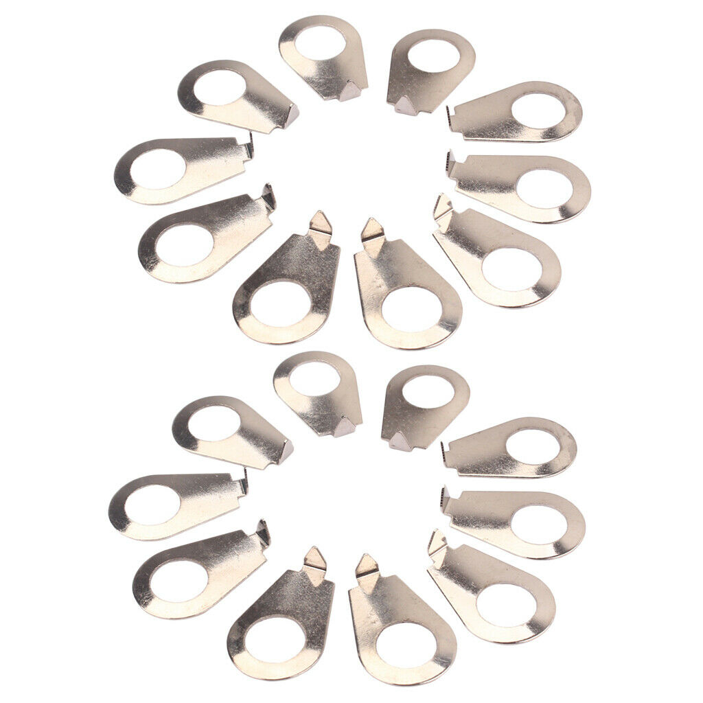 20 PCS Guitar Knobs Pointer Plate  Knob Position Indicator chrome