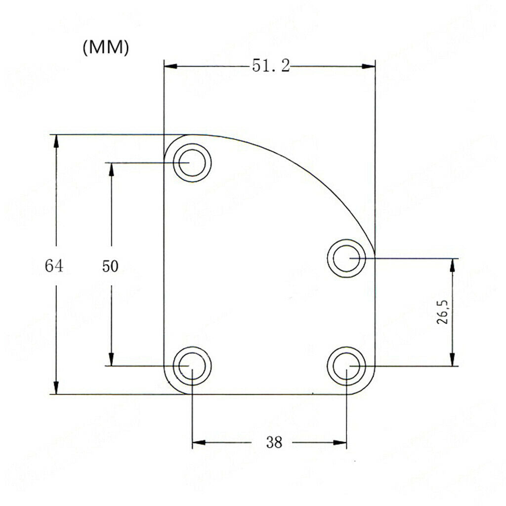 Electric Guitar Neck Plate With Screws Fastening Guitar Bass Parts