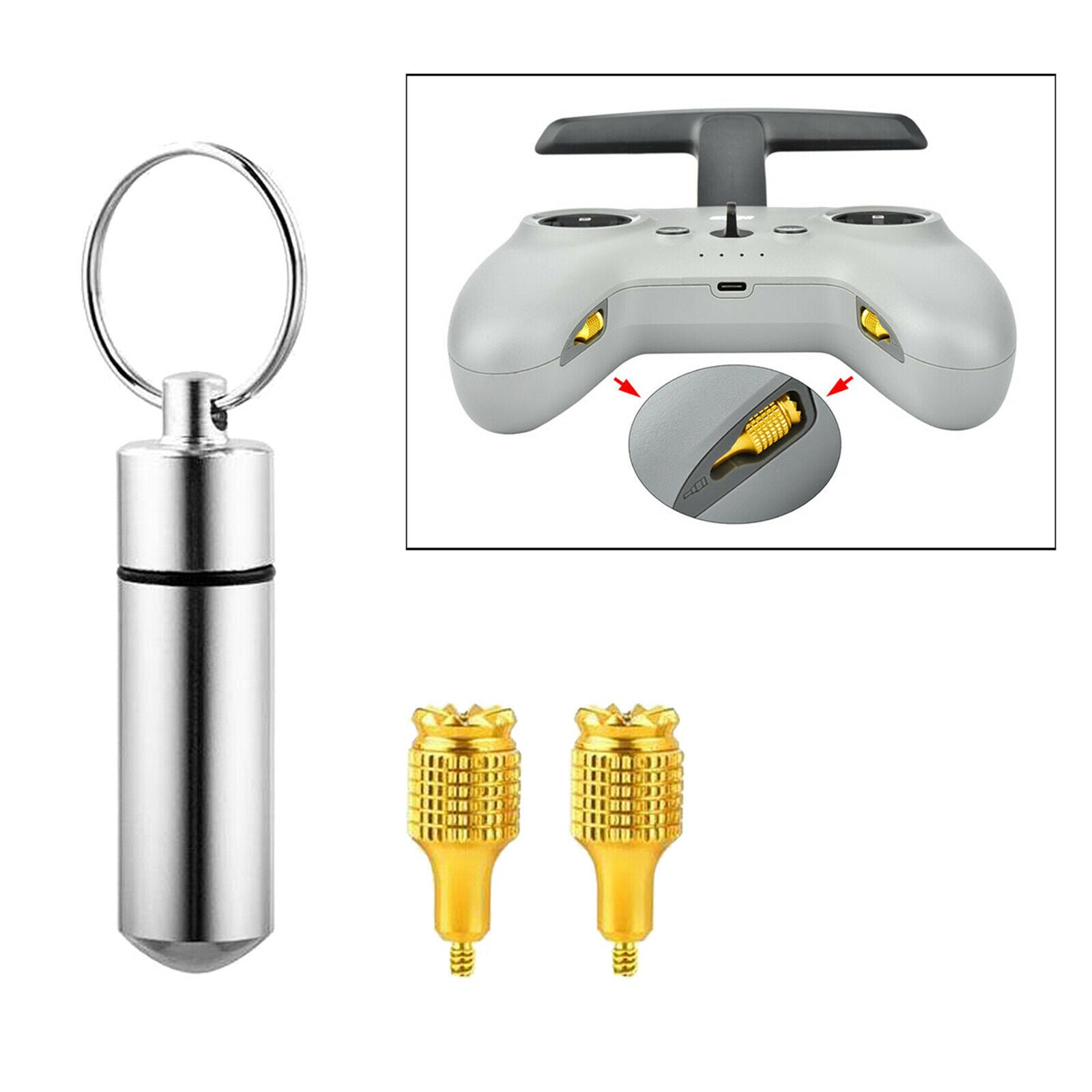 2x Mini Controller Sticks for DJI  Aluminum Alloy Remote Controller Joystick