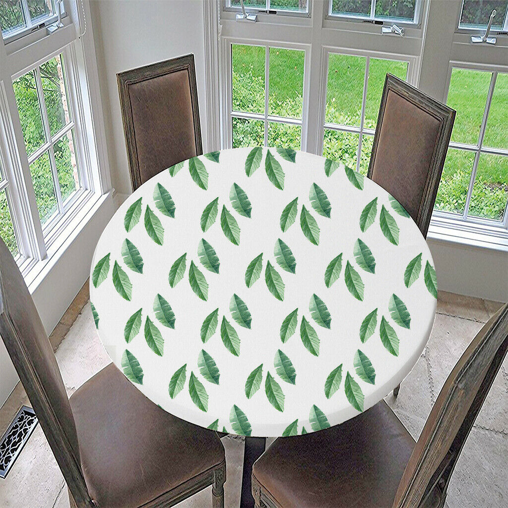 2x Non-Slip Tablecloth Round Table Cover Cloth Dinner 120cm/150cm Decorative