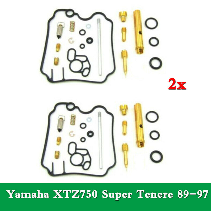 For Yamaha XTZ750 Super Tenere 89-97 Carburetor Repair Kit w/Jet Float Needle 2x