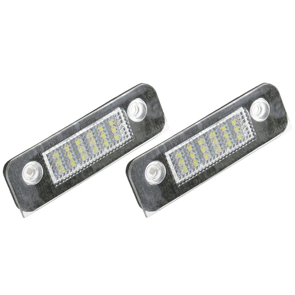 2 Piece White 18-LED License Plate Light Lamps For Ford Fusion Fiesta Mondeo