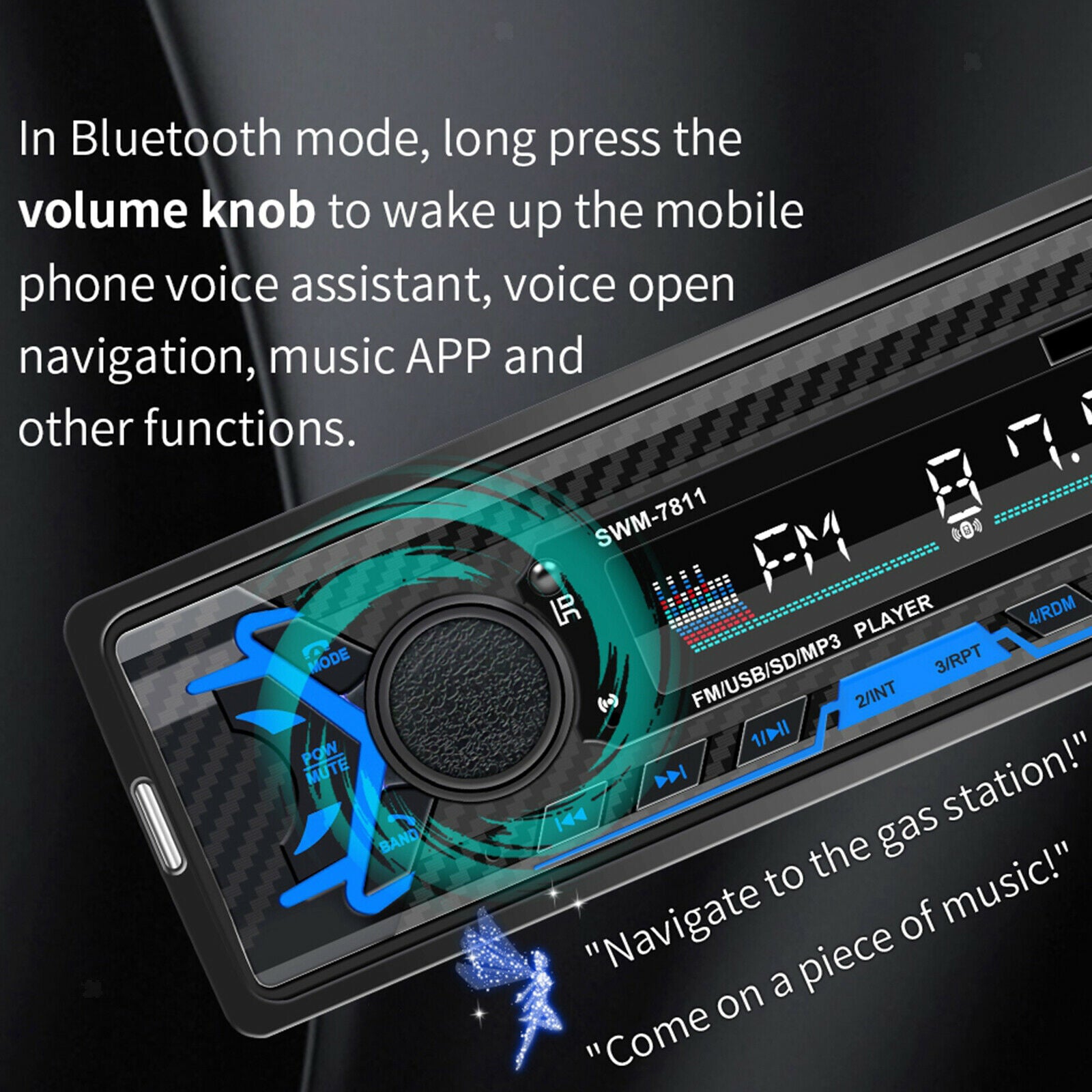 Car 12V Bluetooth USB MP3 Player Receiver Multimedia with Remote Control
