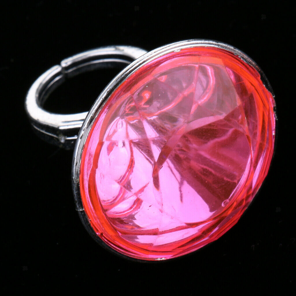 5 Pieces Colorful Plastic Diamond Rings Party Favor Toys For Kids Children
