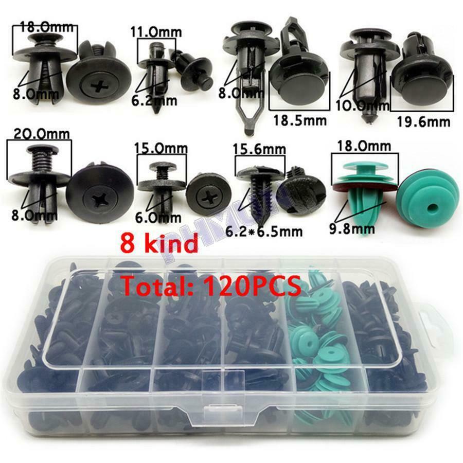 170x Car Door Panels Bumper Fastener Clips Tie Wrap Repair Kits Boxed Universal