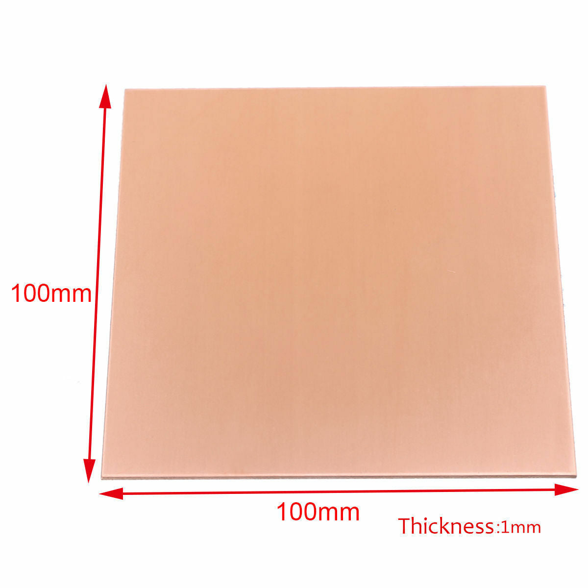 1 of  99.9% Pure Copper Cu Sheet Thin Metal Sheet Foil 100x100x1mm