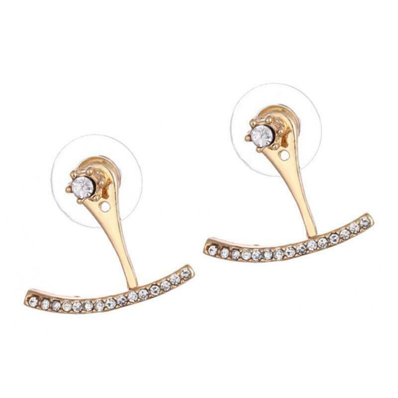 2pcs Fashion Rhinestone Crystals Stud Earrings Earrings Ear Studs Jewelry