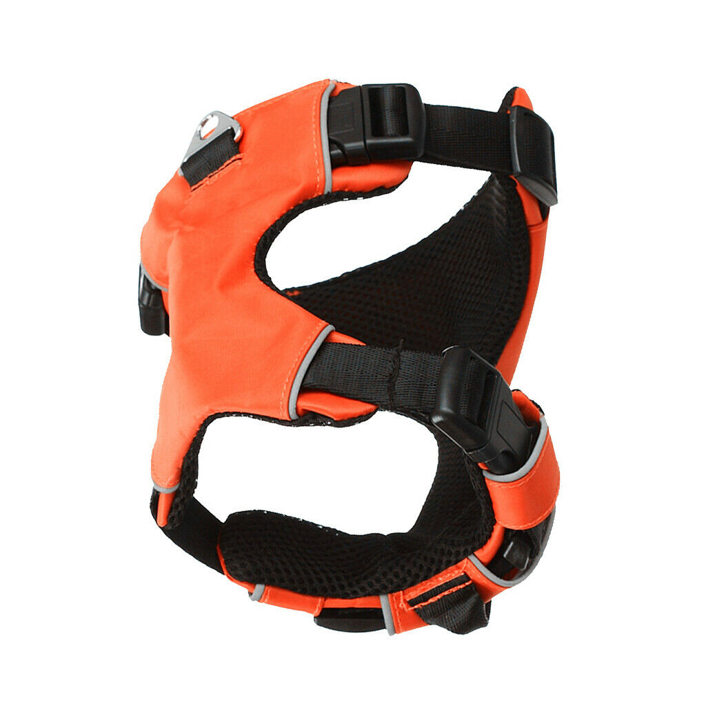 Dog Harness Soft Pad Vest Chest Strap Pet Training Walking Collar S Orange