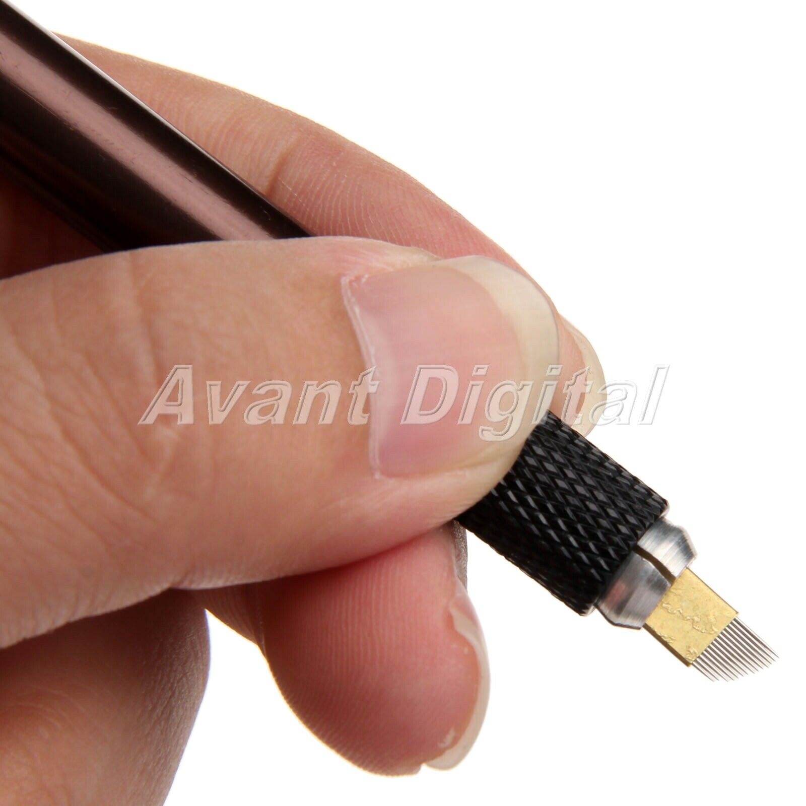 Manual MicrobladIing Tattoo Pen With 5Pcs 14pin Needle Permanent Eyebrow Tool