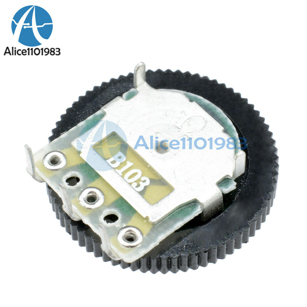 10PCS B103 10K Ohm 3-Pin Single Linear Dial Wheel Potentiometer 16MM x 2MM