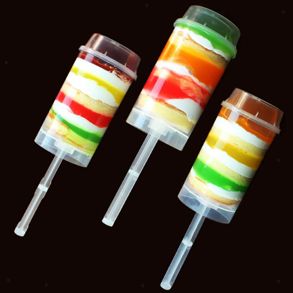 Pack of 10 PP Cake Bucket Push Up Cake Display Container DIY Bakeware Lot