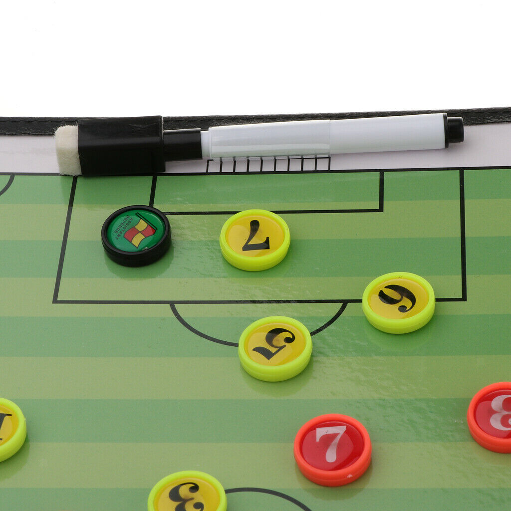 Football Match Plan Coaching Board W/ Pen Training Aid Tactics Equipmen